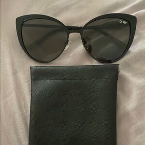 Quay Australia Black Cat-Eye Sunglasses